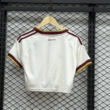2026 Spanien Frauen #039;s Auswärts-Crop-Top S–2XL Günstige Fußballtrikots im Großhandel bei Yupoo