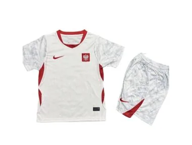 2026 Kids Poland Home Kit World Cup Cheap Football Jersey Wholesale Yupoo