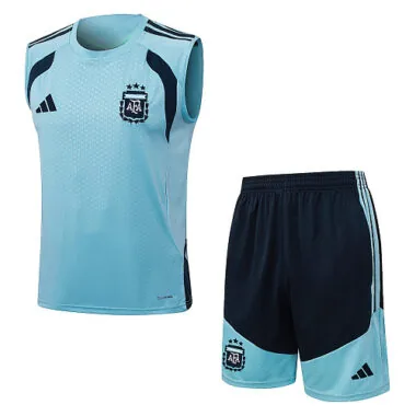2026 Argentina Sleeveless Training Kits Tracksuits World Cup Cheap Jersey Wholesale Yupoo