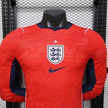 Equipamento de manga comprida da Inglaterra para jogos fora de casa 2026, tamanhos S-3XL, Camisola de futebol barata para o Mundial, Venda por grosso na Yupoo