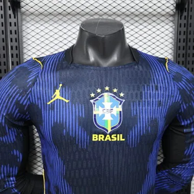 2026 Player Brazil Away Long Sleeve Kit S-3XL World Cup Cheap Football Jersey Wholesale Yupoo