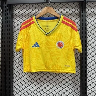 2026 Women#039;s Colombia Home Crop Top World Cup Cheap Football Jersey Wholesale Yupoo