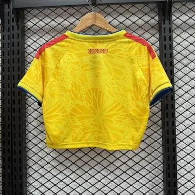2026 Women's Colombia Home Crop Top World Cup Cheap Football Jersey Wholesale Yupoo