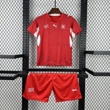 2026 Kids Switzerland Home Kit World Cup Cheap Football Jersey Wholesale Yupoo