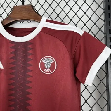 2026 Kids Qatar Home Kit World Cup Cheap Football Jersey Wholesale Yupoo