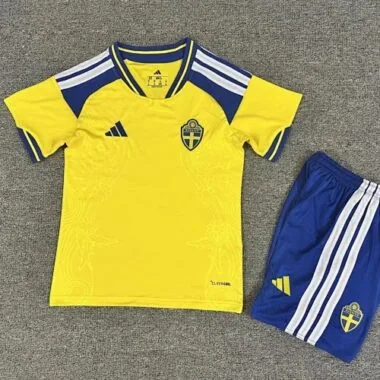 2026 Kids Sweden Home Kit World Cup Cheap Football Jersey Wholesale Yupoo