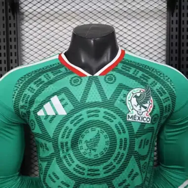 2026 Players Mexico Home Kit World Cup Long Sleeve Kit S-3XL Cheap Football Jersey Wholesale Yupo