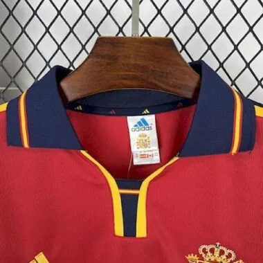 1998 Retro Spain Home Kit Cheap Football Jersey Wholesale Yupoo