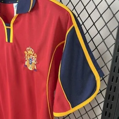 1998 Retro Spain Home Kit Cheap Football Jersey Wholesale Yupoo