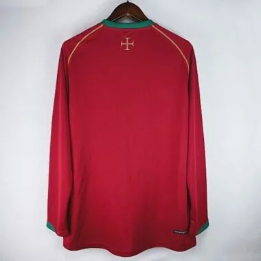 2006 Retro Portugal Home Kit Long Sleeve Cheap Football Jersey Wholesale Yupoo