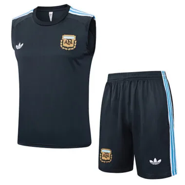 2025 Argentina Sleeveless Training Kits Tracksuits Cheap Football Jersey Wholesale Yupoo