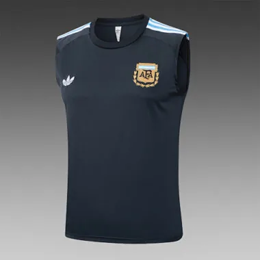 2025 Argentina Sleeveless Training Kits Tracksuits Cheap Football Jersey Wholesale Yupoo