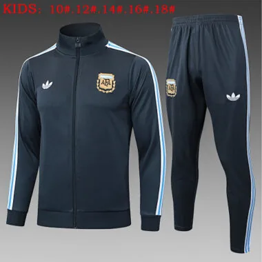 2025 Kids Argentina Training Kits Jacket Tracksuits Cheap Football Jersey Wholesale Yupoo