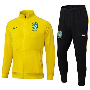 25-26 Brazil Yellow Football Tracksuit Long Jacket Suits Cheap Football Jersey Wholesale Yupoo