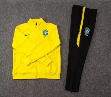 25-26 Brazil Yellow Football Tracksuit Long Jacket Suits Cheap Football Jersey Wholesale Yupoo