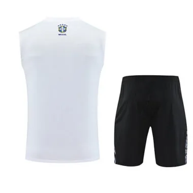 25-26 Brazil White Jesus Training Kits Football Vest Suits Cheap Football Jersey Wholesale Yupoo