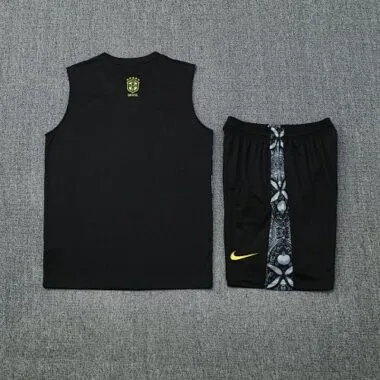 25-26 Brazil Grey Jesus Training Kits Football Vest Suits Cheap Football Jersey Wholesale Yupoo