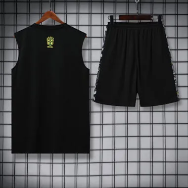 25-26 Brazil Grey Jesus Training Kits Football Vest Suits Cheap Football Jersey Wholesale Yupoo