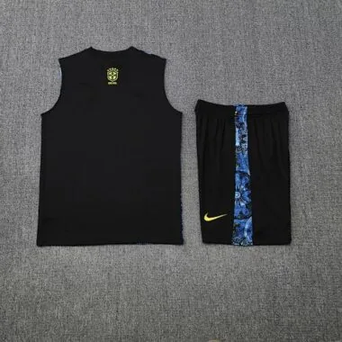25-26 Brazilië Blauw Jesus Trainingssets Voetbalvesten Voetbalshirts Goedkoop Voetbalshirts Groothandel Yupoo