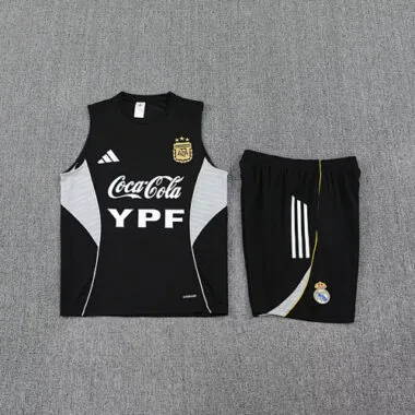 25-26 Argentina Black Training Kits Football Vest Suits Cheap Football Jersey Wholesale Yupoo