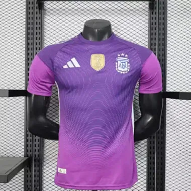 2025 Player Argentina Purple Goalkeeper Kit S-XXL Cheap Football Jersey Wholesale Yupoo