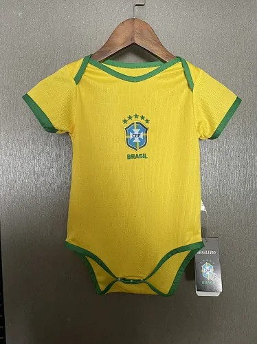 2025 Brazil Home Baby Uniform Cheap Football Jersey Wholesale Yupoo