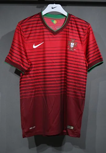 2014 Retro Player Portugal Home Kit Long Sleeve Cheap Football Jersey Wholesale Yupoo