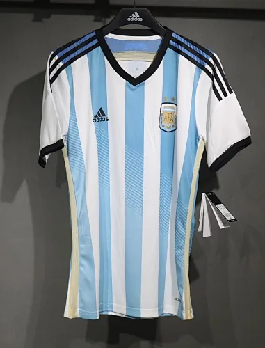 2014 Retro Player Argentina Home Kit Cheap Football Jersey Wholesale Yupoo
