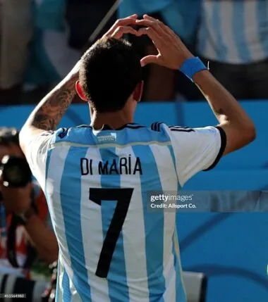 2014 Retro Player Argentina Home Kit Cheap Football Jersey Wholesale Yupoo