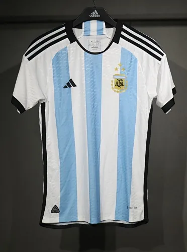 2022 Retro Player Argentina Home Kit With Three Stars Cheap Football Jersey Wholesale Yupoo