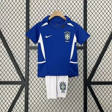 2002 Retro Kids Brazil Away Kit