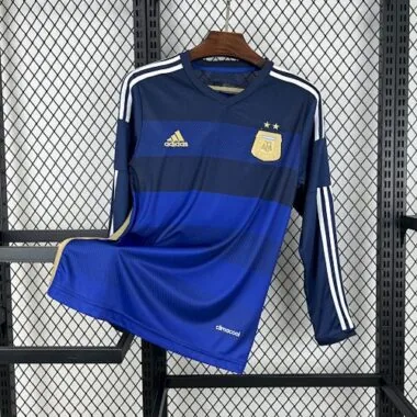 2014 Retro Long Sleeves Argentina Away S-XXL