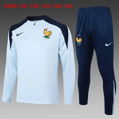 2024 France Kids Long Sleeve Training Suit Yupoo