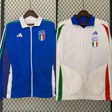 2024 Italy Reversible Windbreaker Home&Away Style Double-Sides Jacket