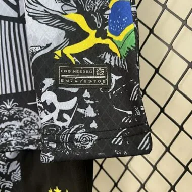 24-25 Brazil Gray Jesus Special Kid Kits Youth Apparels