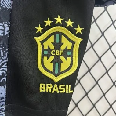 24-25 Brazil Gray Jesus Special Kid Kits Youth Apparels