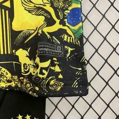 24-25 Brazil Jesus Yellow Special Kid Kits Youth Apparels