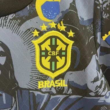 24-25 Brazil Dark Blue Jesus Kid Kits Youth Apparels
