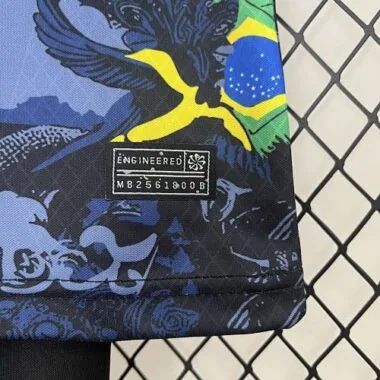 24-25 Brazil Dark Blue Jesus Kid Kits Youth Apparels