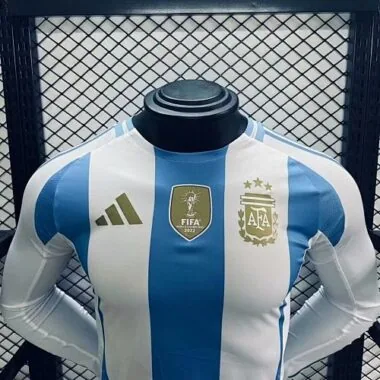 2024 Argentina Home Long Sleeve Kit Player Version Shirt Football AAAAJersey Yupoo