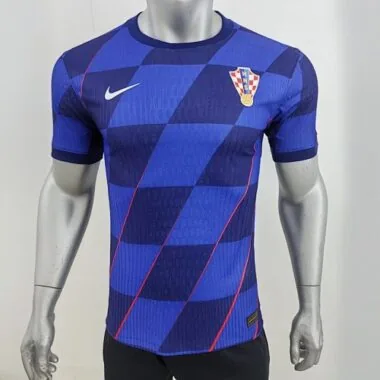 Camisa da Croácia para jogos fora de casa de 2024, versão de jogador – Fornecedor: Yupoo