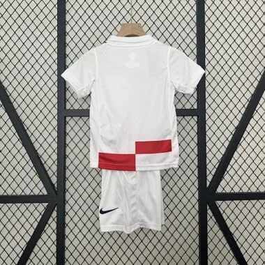 2024 Croatia Home Kid Kits UEFA Euro Youth Apparels