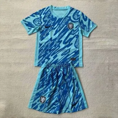 2024 Netherlands Goalkeeper Kid Kits UEFA Euro Youth Apparels