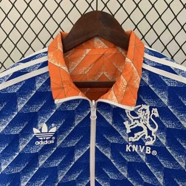 2024 Netherlands Reversible Windbreaker Orange&Blue Double-Sides Jacket Soccer Jerseys