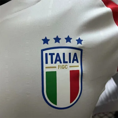 2024 Italien Auswärtstrikot, weiß, langärmelig, Spielerausführung