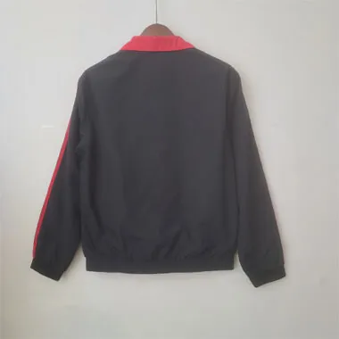 Trench belga 2022 reversibile nero-rosso