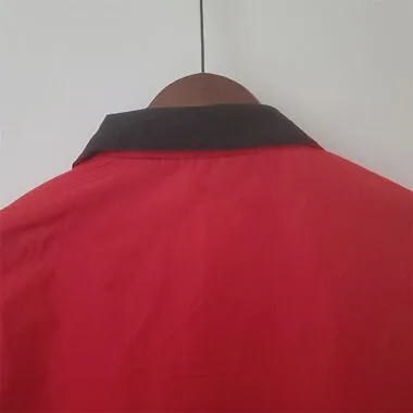 Trench belga 2022 reversibile nero-rosso