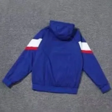 2024 France Blue Windbreaker Hoodie Jackets Football AAAAJersey Supplier