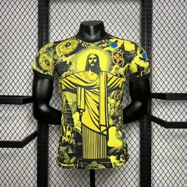 24-25 Brazil Jesus the Redeemer Yellow Kit Player Version Version AAAAJersey Wholesale Yupoo