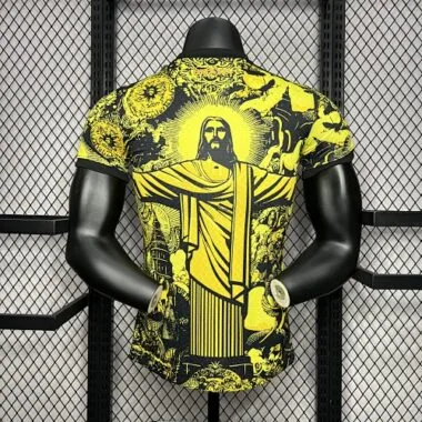 24-25 Brazil Jesus the Redeemer Yellow Kit Player Version Version AAAAJersey Wholesale Yupoo